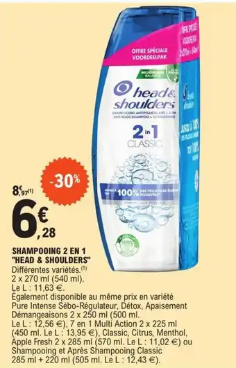 E.Leclerc Shampooing 2 en 1 "HEAD & SHOULDERS" offre