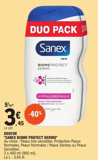 E.Leclerc Douche "SANEX BIOME PROTECT DERMO" offre