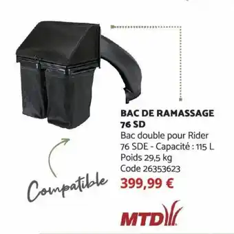 Bricomarché Bac de ramassage 76 SD offre