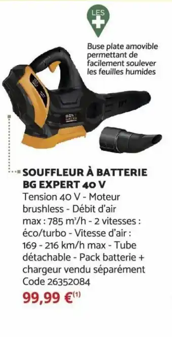 Bricomarché Souffleur à batterie BG expert 40 V offre