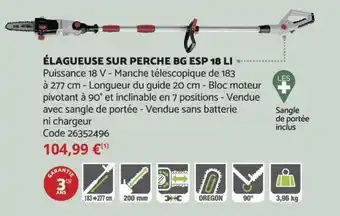 Bricomarché Élagueuse sur perche BG ESP 18 LI offre