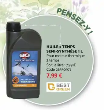 Bricomarché Huile 2 temps semi-synthèse 1 L offre