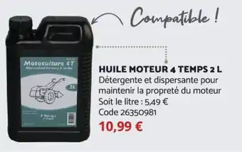 Huile moteur 4 temps 2 L