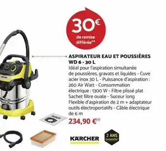 Aspirateur eau et poussières WD 6 - 30 L