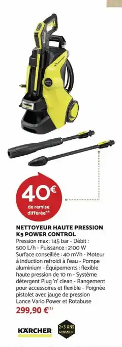 Bricomarché Nettoyeur haute pression K5 power control offre