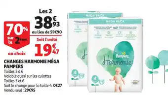 Auchan Changes Harmonie Méga Pampers offre