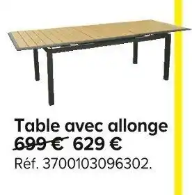 Castorama Table Avec Allonge offre