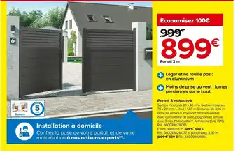Castorama Portail 3 m Nazaré offre