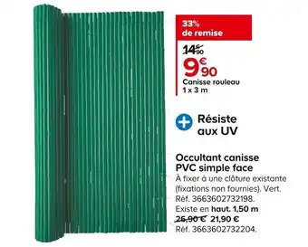 Castorama Occulant Canisse PVC Simple Face offre