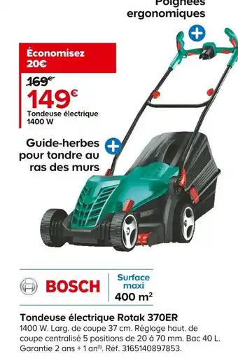 Castorama Tondeuse électrique Ratak 370ER offre
