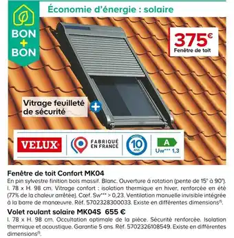 Castorama Fenêtre de Toit Confort MK04 offre