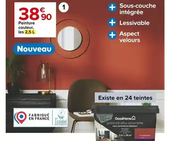 Castorama Peinture Couleur Goodhome 2 en 1 offre