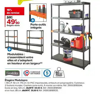 Castorama Étagère Modulopro offre
