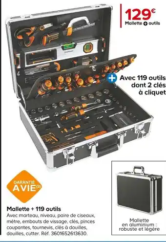 Mallette + 119 Outils