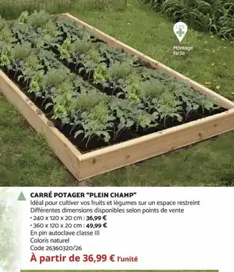 Bricomarché Carré Potager Plein Champ offre
