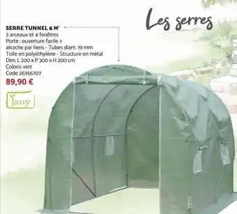 Bricomarché Serre Tunnel 6 M offre