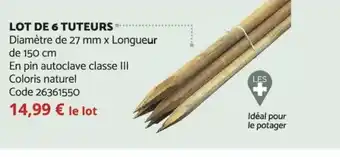 Bricomarché Lot de 6 Tuteurs offre