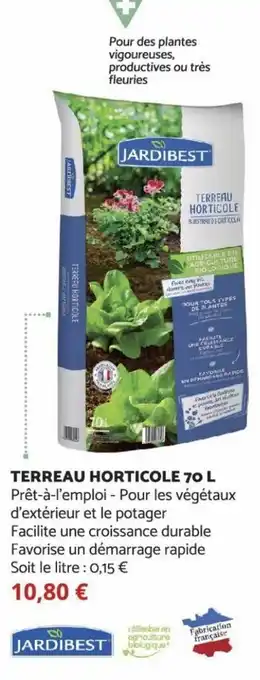 Bricomarché Terreau Horticole 70 L offre
