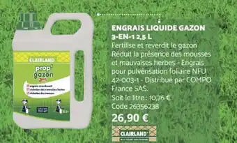Bricomarché Engrais Liquide Gazon 3-en-1 2.5 L offre