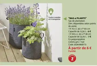 Bricomarché Bag 4 Plants offre
