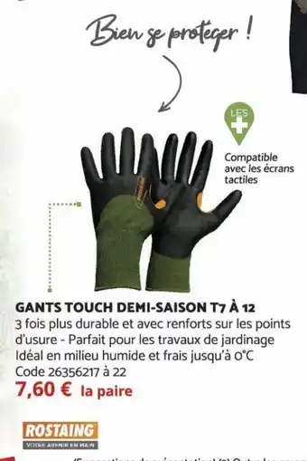 Gants Touch Demi-Saison T7 à 12