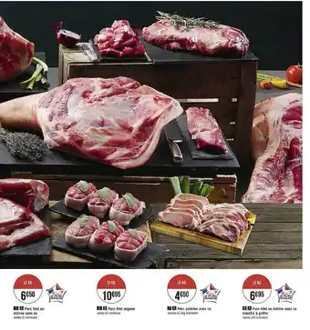 Casino Supermarchés Porc filet ou échine sans os, porc filet mignon, porc poitrine avec os, porc filet ou échine sans os trachée à griller offre