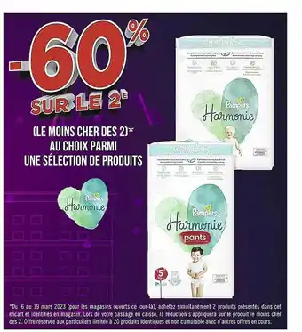 Casino Supermarchés Produits harmonie pampers offre