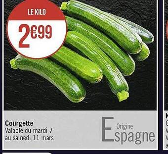 Casino Supermarchés Courgette offre