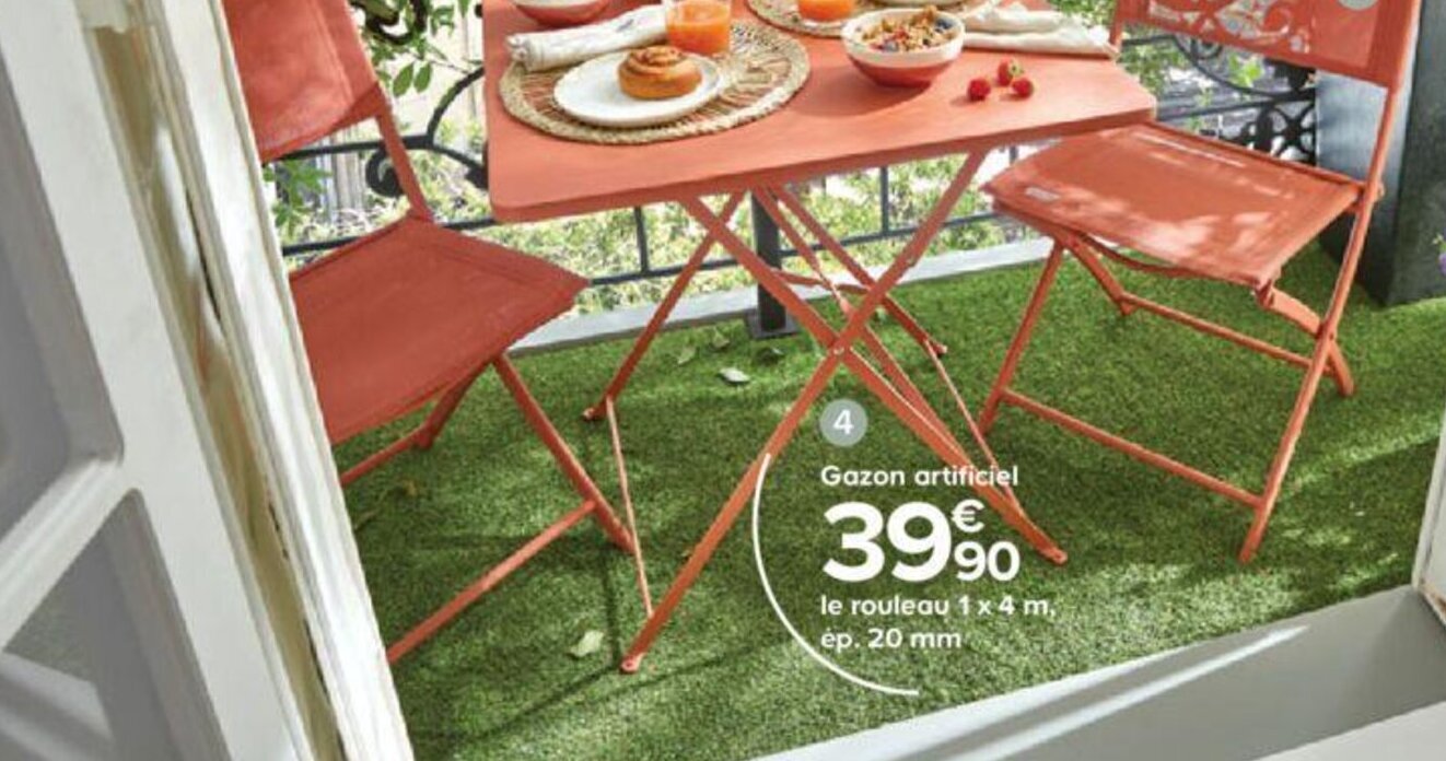 Promo Gazon Artificiel Le Rouleau 1x4m chez Castorama