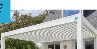 Castorama Pergola Bioclimatique 4,05 x 3 m Motorisee En Aluminium Blanc Alumin'Home Oviedo offre