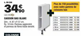 Brico Dépôt Caisson bas blanc offre