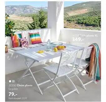 Casa Table pliante xl jesse, chaise pliante jesse offre
