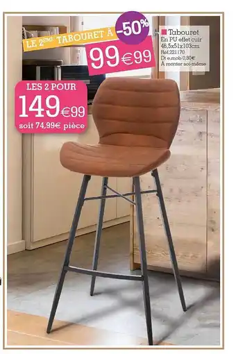 Kandy Tabouret en pu offre