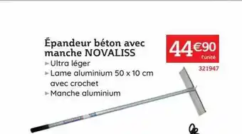 Épandeur béton avec manche novaliss