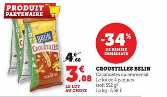 Super U Croustilles belin offre