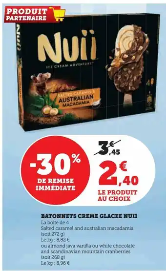 Batonnets creme glacee nuii