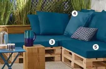 Castorama Lot De 3 Coussin Pour Palette L.80 x I.120xH.10 cm offre