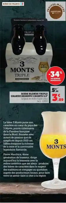 U Express Biere blonde triple grande reserve 3 monts 9.5° offre