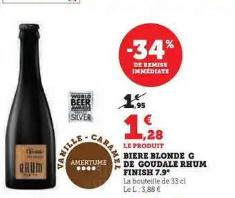 U Express Biere blonde g de goudale rhum finish 7.9° offre