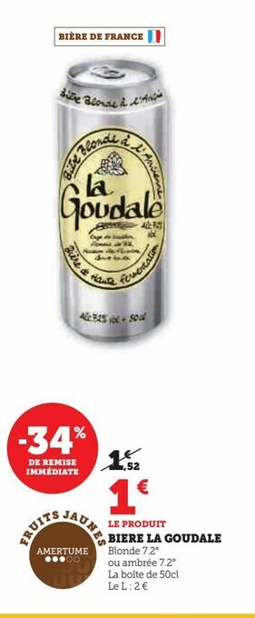 U Express Biere la goudale offre