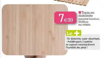Kandy Tapis en diatomite offre