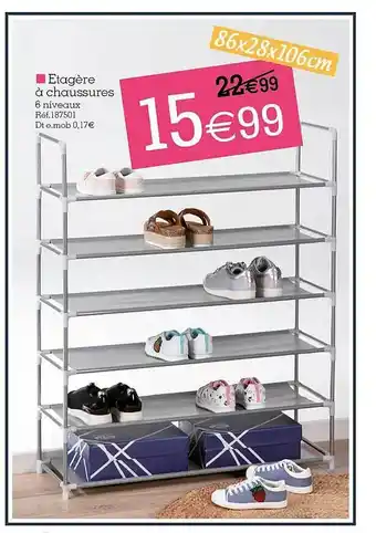Kandy Étagère à chaussures offre