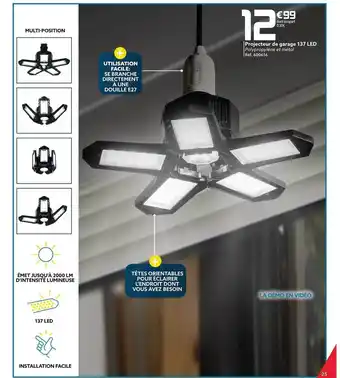 Gifi Projecteur de garage 137 led offre