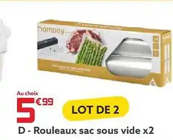 Gifi Rouleaux sac sous vide x 2 offre