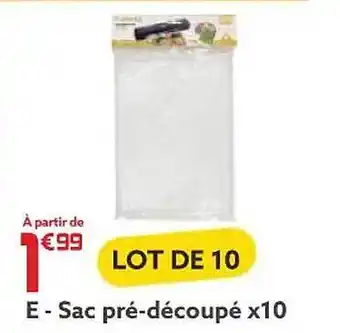 Gifi Sac pré-découpé x 10 offre