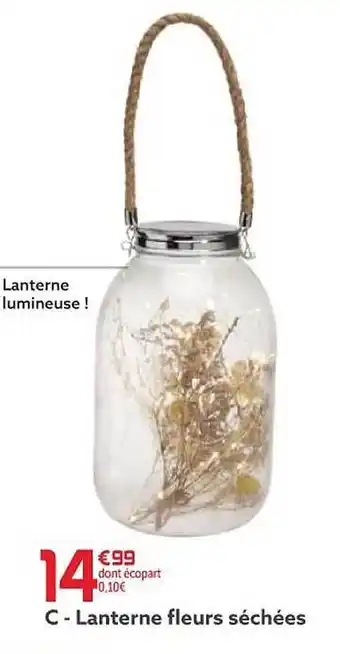 Gifi Lanterne fleurs séchées offre