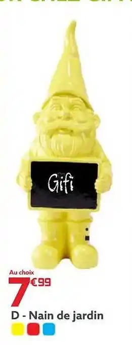 Gifi Nain de jardin offre