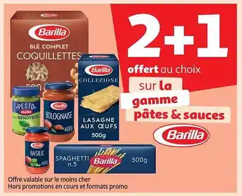 Auchan La gamme pâtes & sauces barilla offre