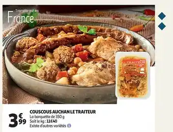 Auchan Couscous auchan le traiteur offre