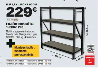 Brico Dépôt Étagère bois métal offre